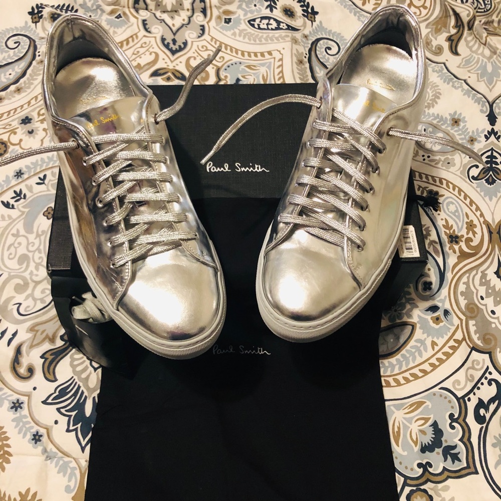 Paul Smith Metalic Silver Sneakers - Picture 4 of 8